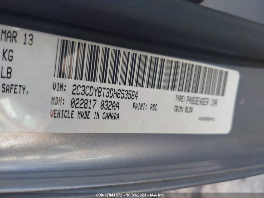 2013 DODGE CHALLENGER R/T CLASSIC - 2C3CDYBT3DH653564