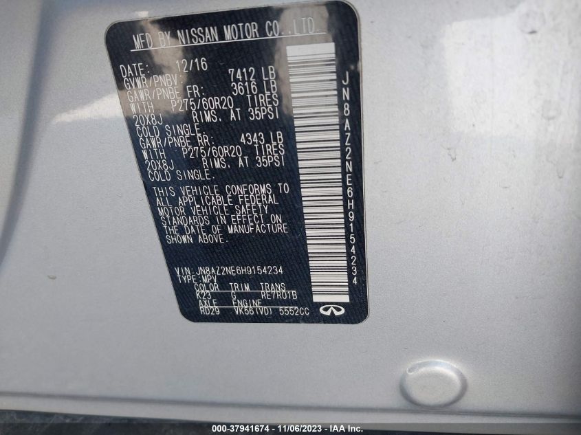 2017 INFINITI QX80 - JN8AZ2NE6H9154234