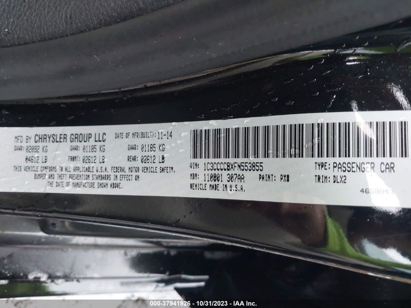 2015 CHRYSLER 200 C - 1C3CCCCBXFN553855