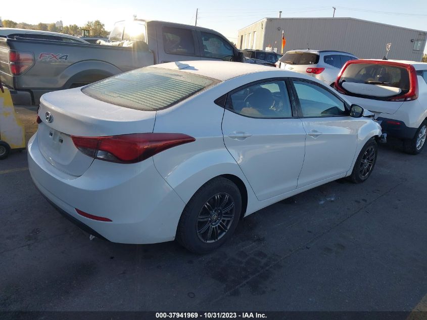 2016 HYUNDAI ELANTRA SE/SPORT/LIMITED - 5NPDH4AE6GH674369