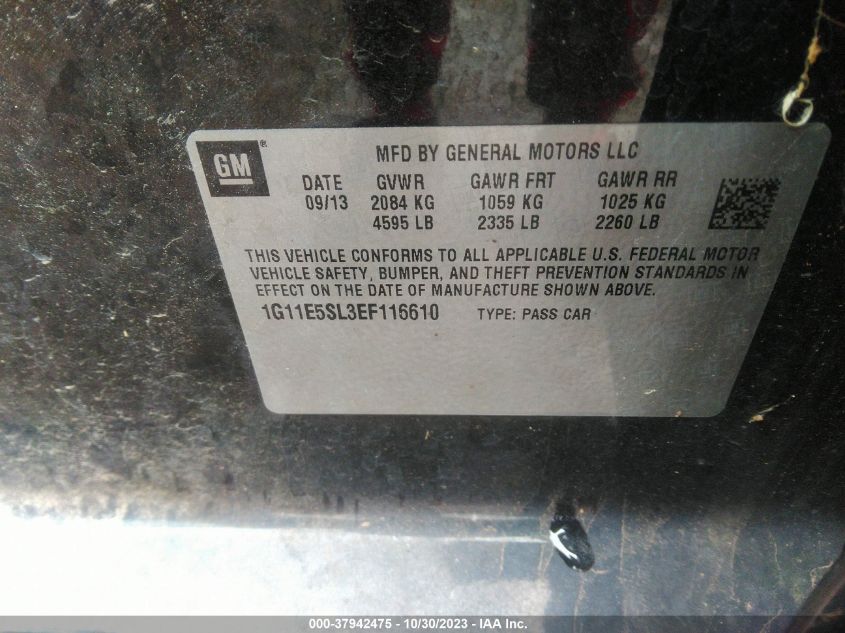 2014 CHEVROLET MALIBU LT - 1G11E5SL3EF116610