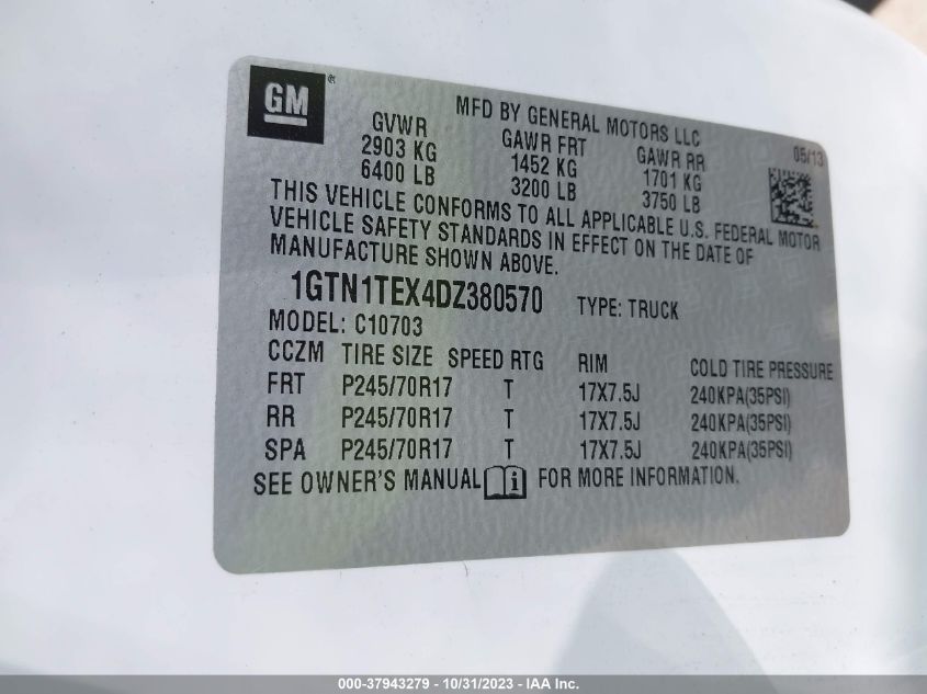 2013 GMC SIERRA 1500 WORK TRUCK - 1GTN1TEX4DZ380570