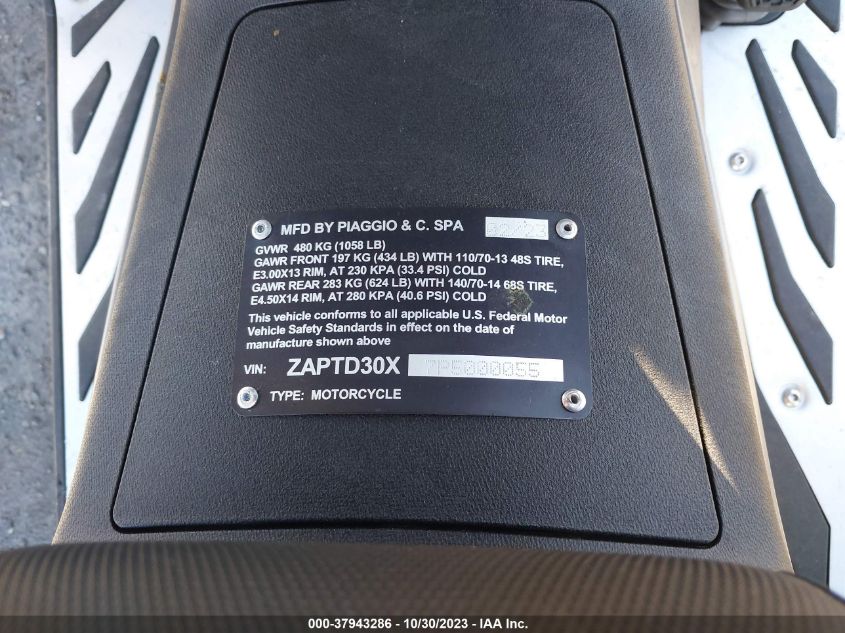 2023 PIAGGIO MP3 530 EXCLUSIVE ZAPTD30X7P5000055