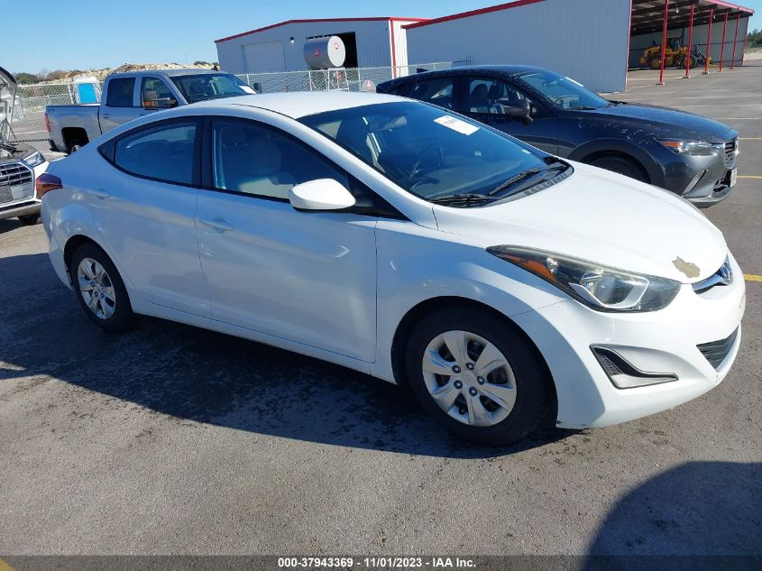 2016 HYUNDAI ELANTRA SE - 5NPDH4AEXGH726523