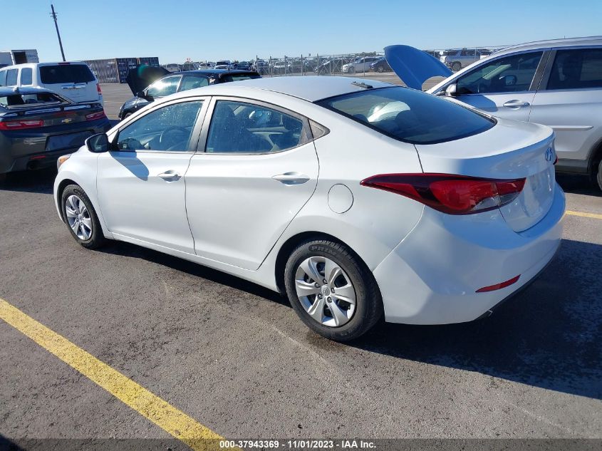 2016 HYUNDAI ELANTRA SE - 5NPDH4AEXGH726523