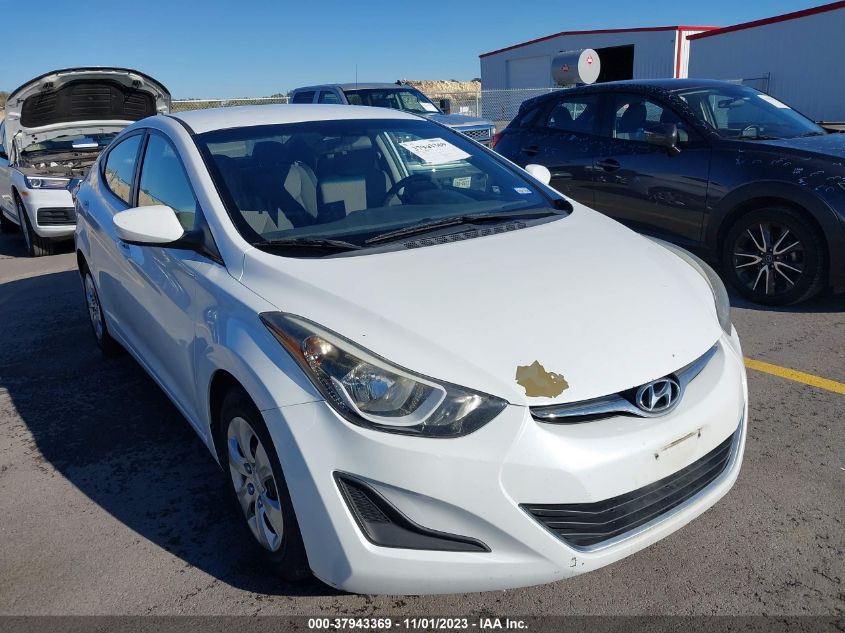 2016 HYUNDAI ELANTRA SE - 5NPDH4AEXGH726523