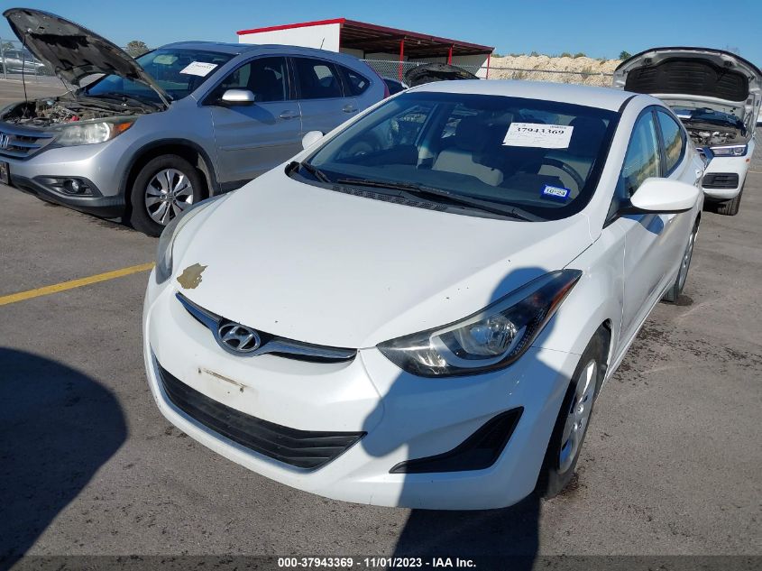 2016 HYUNDAI ELANTRA SE - 5NPDH4AEXGH726523