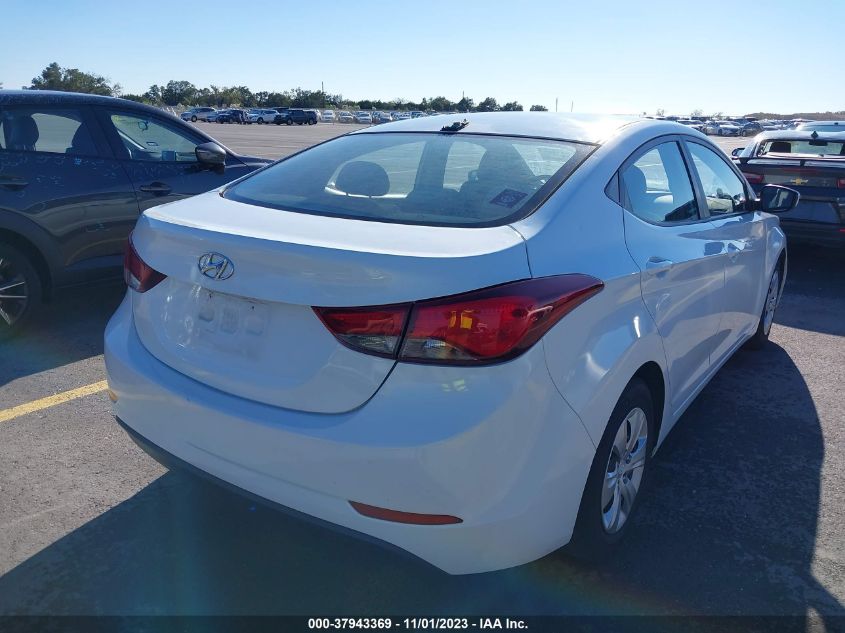 2016 HYUNDAI ELANTRA SE - 5NPDH4AEXGH726523