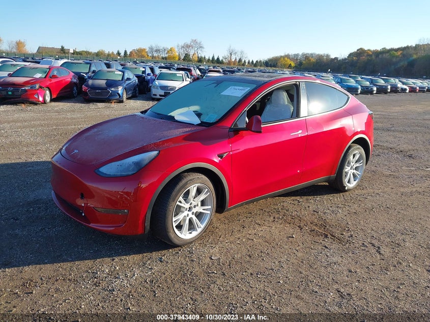 VIN 7SAYGDEE2PF897458 2023 TESLA MODEL Y