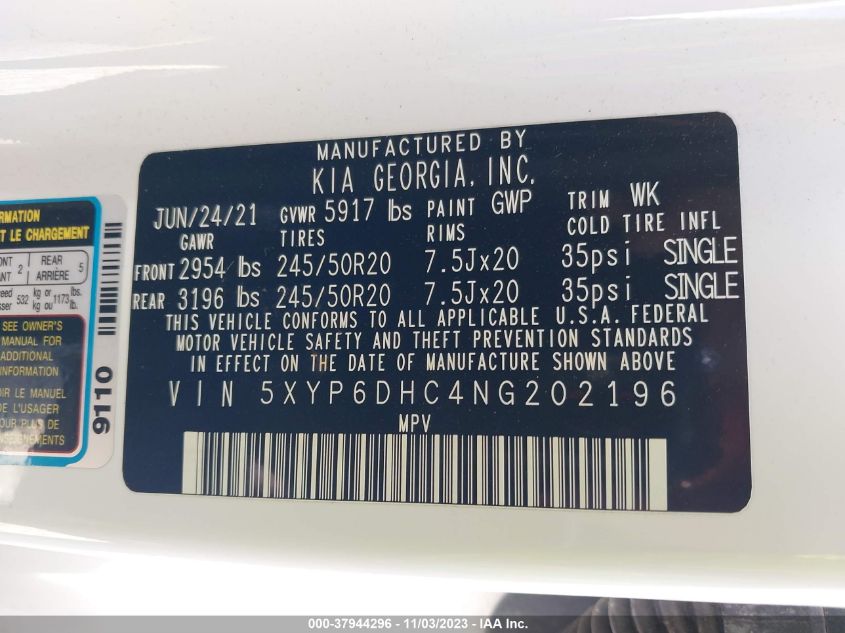 2022 KIA TELLURIDE S - 5XYP6DHC4NG202196