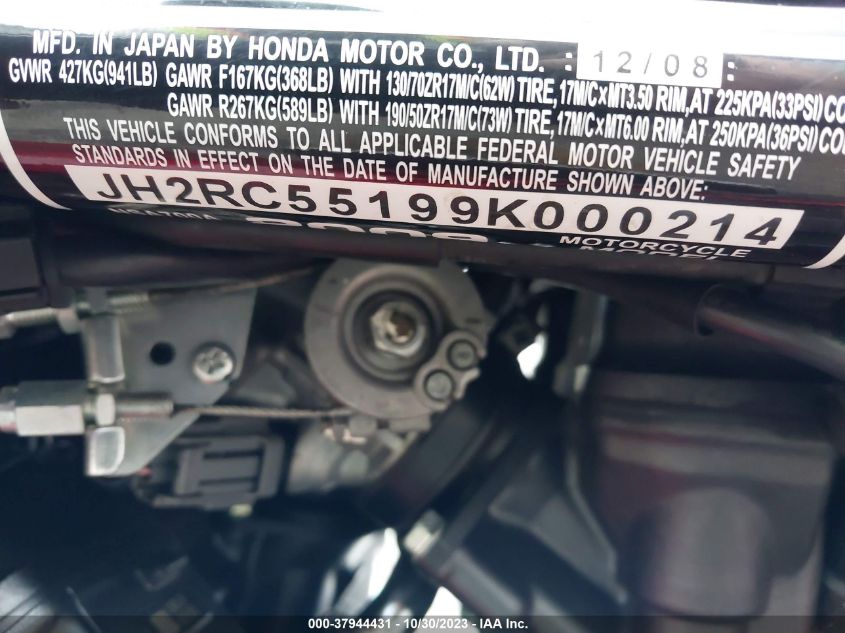 2009 HONDA NSA700 A - JH2RC55199K000214