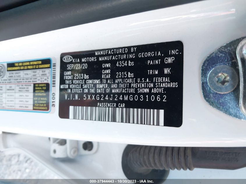 2021 KIA K5 LX - 5XXG24J24MG031062