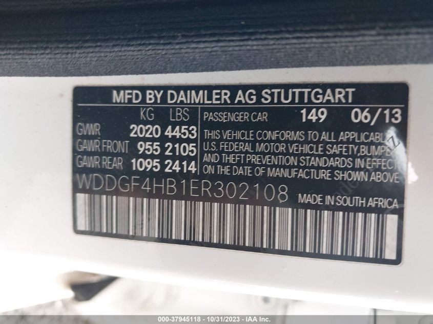 2014 MERCEDES-BENZ C 250 LUXURY/SPORT - WDDGF4HB1ER302108