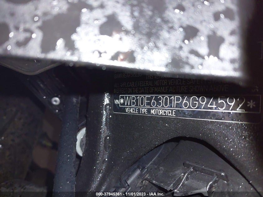VIN WB10E6301P6G94592 2023 BMW S 1000 RR