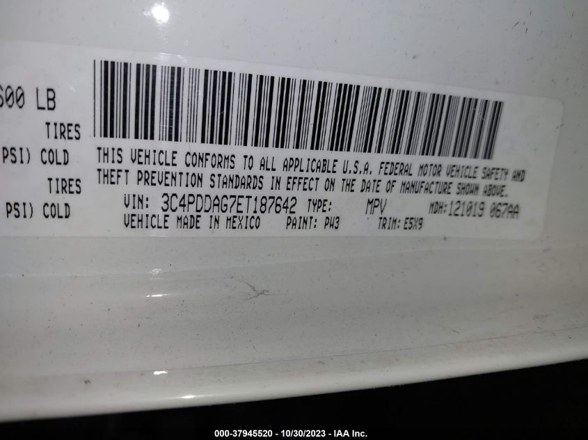 2014 DODGE JOURNEY SE - 3C4PDDAG7ET187642
