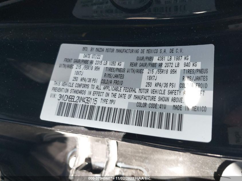 2022 MAZDA CX-30 SELECT - 3MVDMBBL2NM439115
