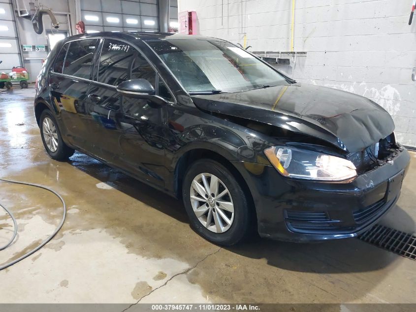 2016 VOLKSWAGEN GOLF TSI S W/SUNROOF - 3VW217AU0GM057755