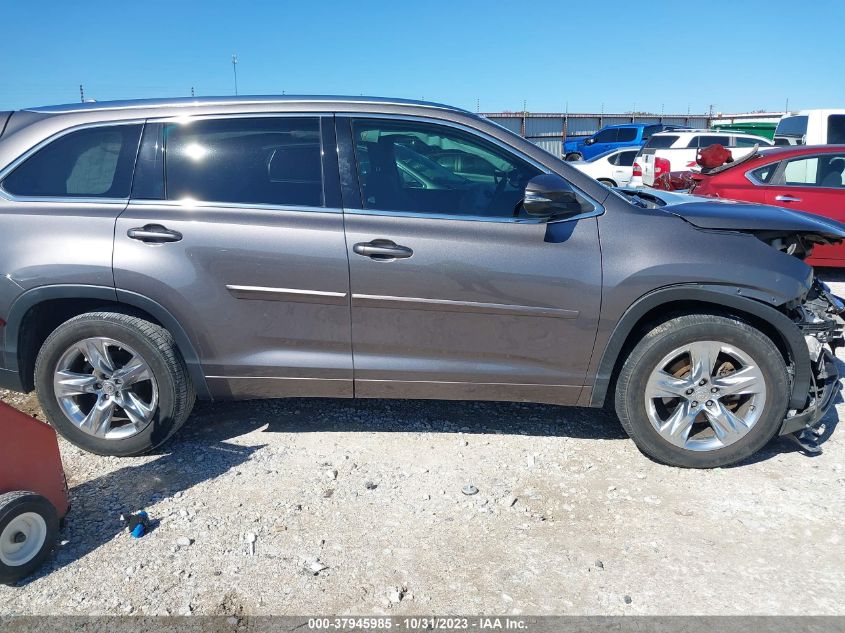 2014 TOYOTA HIGHLANDER LIMITED/LTD PLATNUM - 5TDYKRFH7ES028610