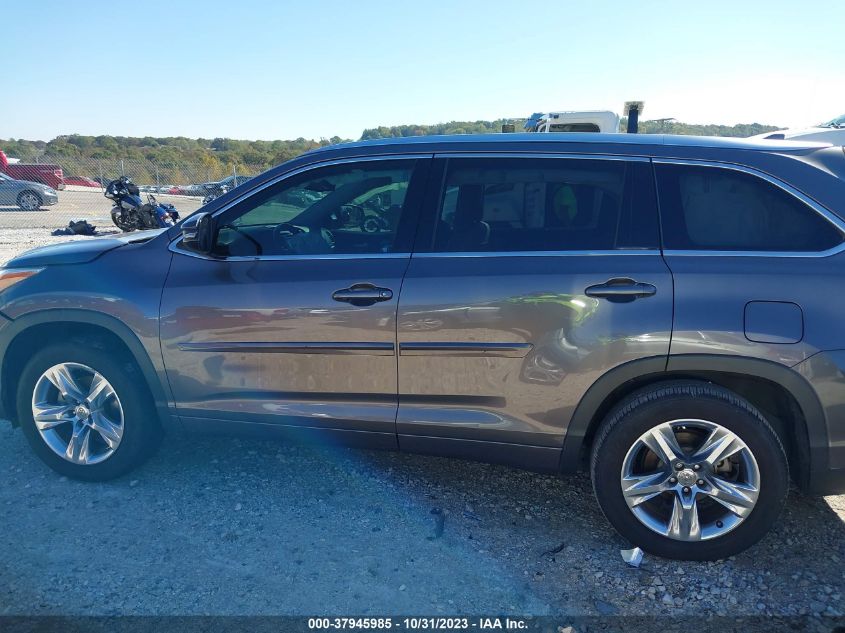 2014 TOYOTA HIGHLANDER LIMITED/LTD PLATNUM - 5TDYKRFH7ES028610