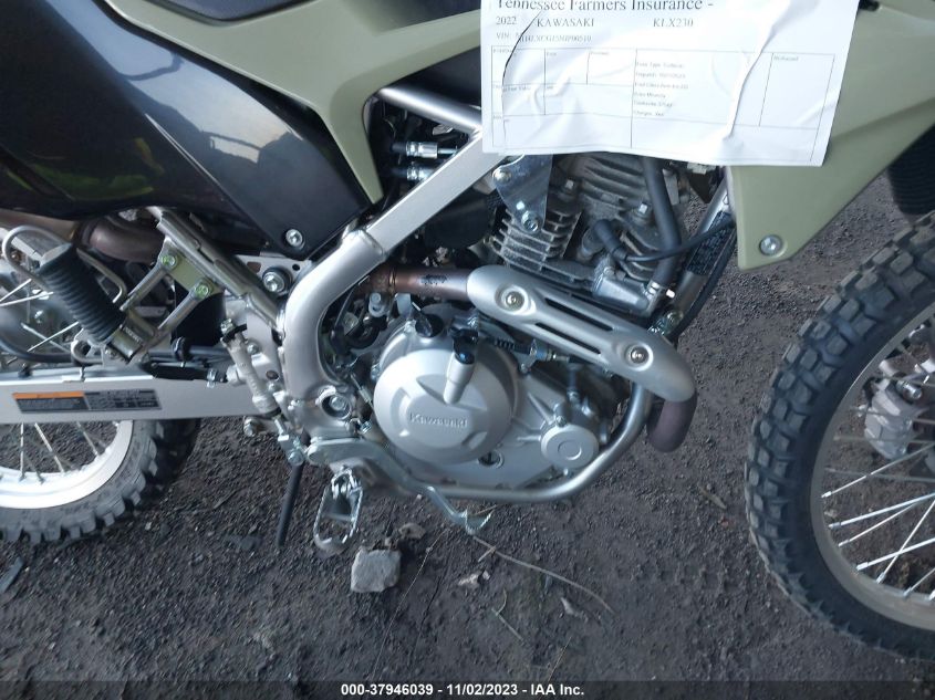 2022 KAWASAKI KLX230 G MH4LXCG15NJP00510