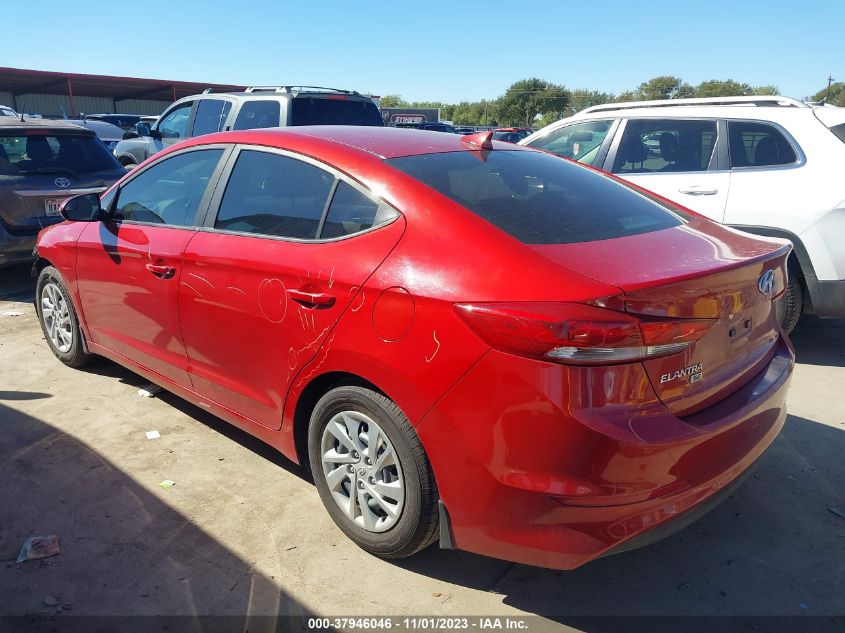 2017 HYUNDAI ELANTRA SE - KMHD74LF8HU357544