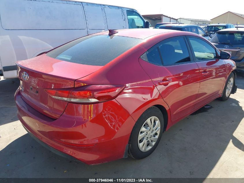 2017 HYUNDAI ELANTRA SE - KMHD74LF8HU357544