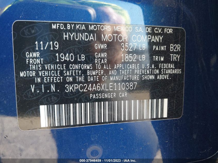 2020 HYUNDAI ACCENT SE - 3KPC24A6XLE110387