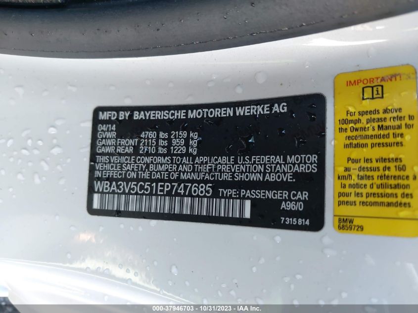 2014 BMW 428I - WBA3V5C51EP747685