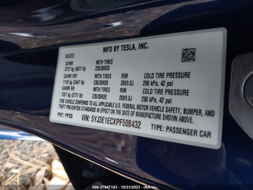 2023 TESLA MODEL 3 - 5YJ3E1ECXPF508432