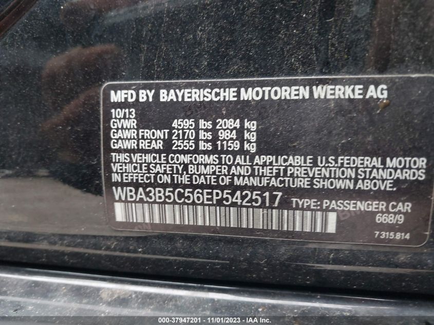 2014 BMW 328I XDRIVE - WBA3B5C56EP542517