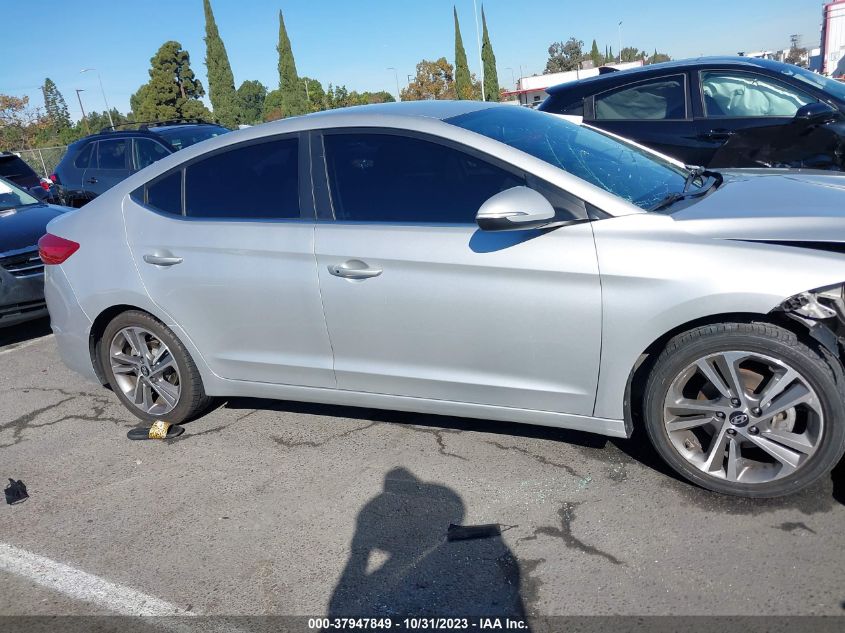 2018 HYUNDAI ELANTRA LIMITED - 5NPD84LFXJH226858