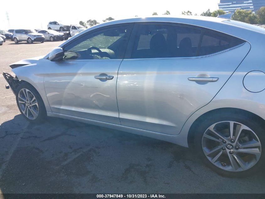 2018 HYUNDAI ELANTRA LIMITED - 5NPD84LFXJH226858