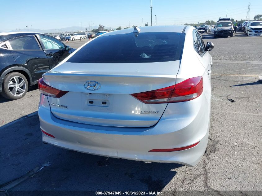 2018 HYUNDAI ELANTRA LIMITED - 5NPD84LFXJH226858