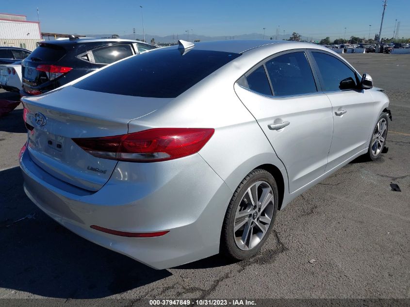 2018 HYUNDAI ELANTRA LIMITED - 5NPD84LFXJH226858