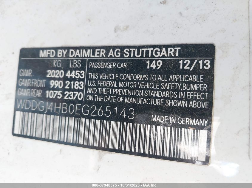 2014 MERCEDES-BENZ C 250 - WDDGJ4HB0EG265143