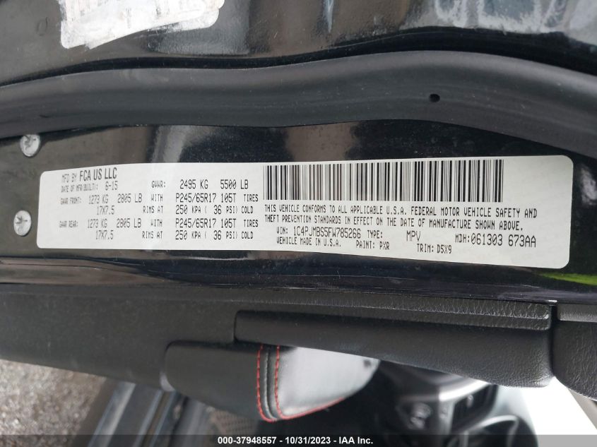 2015 JEEP CHEROKEE TRAILHAWK - 1C4PJMBS5FW785266