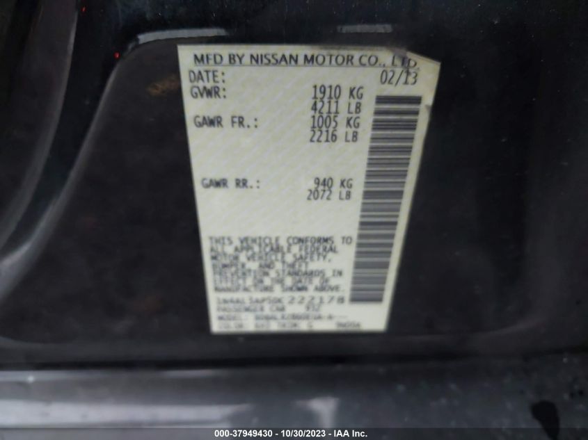 2013 NISSAN ALTIMA 2.5 S - 1N4AL3AP5DC222178