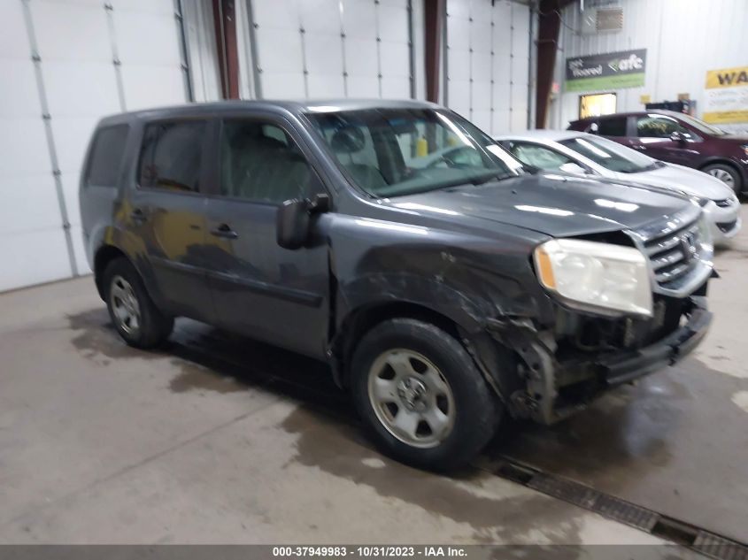 2013 HONDA PILOT LX - 5FNYF4H2XDB057022