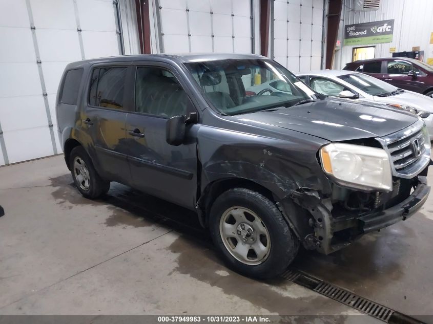 2013 HONDA PILOT LX - 5FNYF4H2XDB057022