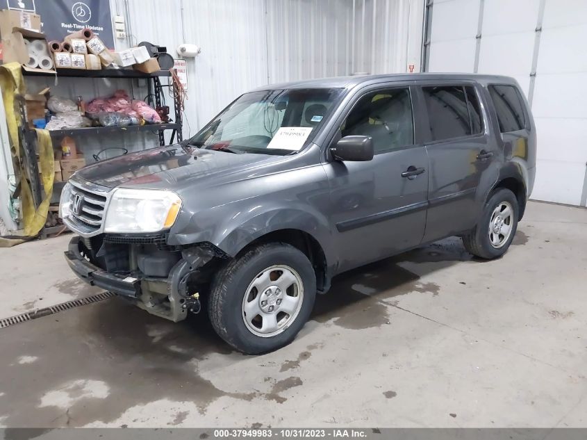 2013 HONDA PILOT LX - 5FNYF4H2XDB057022