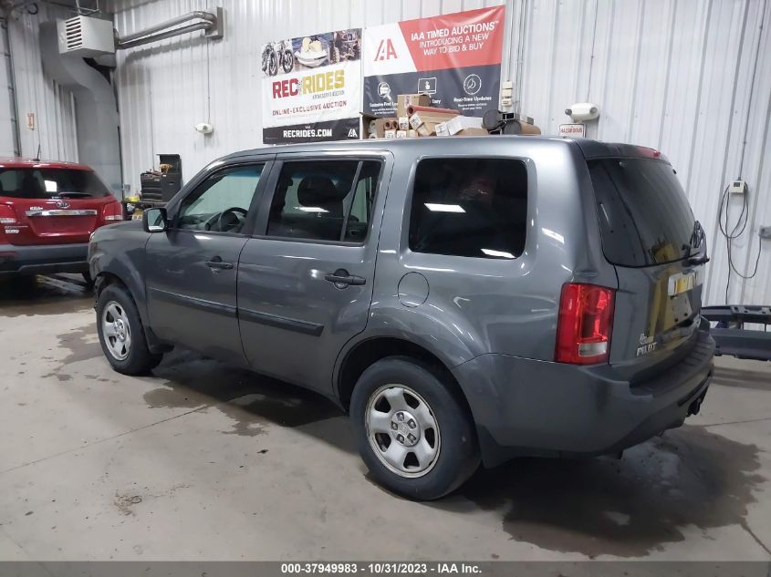 2013 HONDA PILOT LX - 5FNYF4H2XDB057022