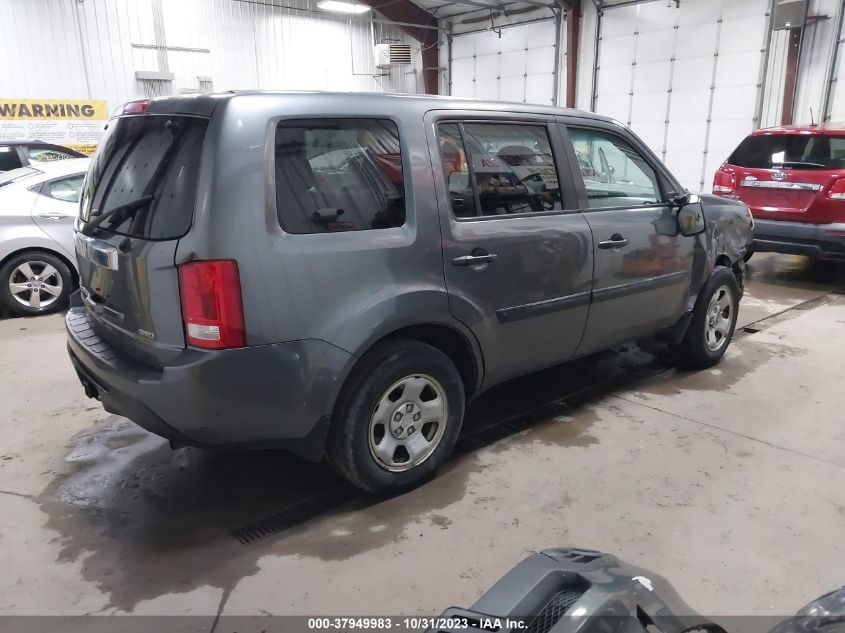 2013 HONDA PILOT LX - 5FNYF4H2XDB057022