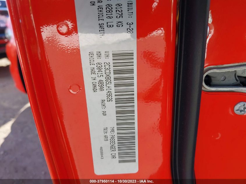 2020 DODGE CHARGER SXT - 2C3CDXBG5LH149626