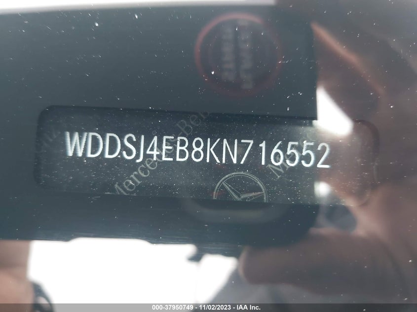 VIN WDDSJ4EB8KN716552 2019 MERCEDES-BENZ CLA 250