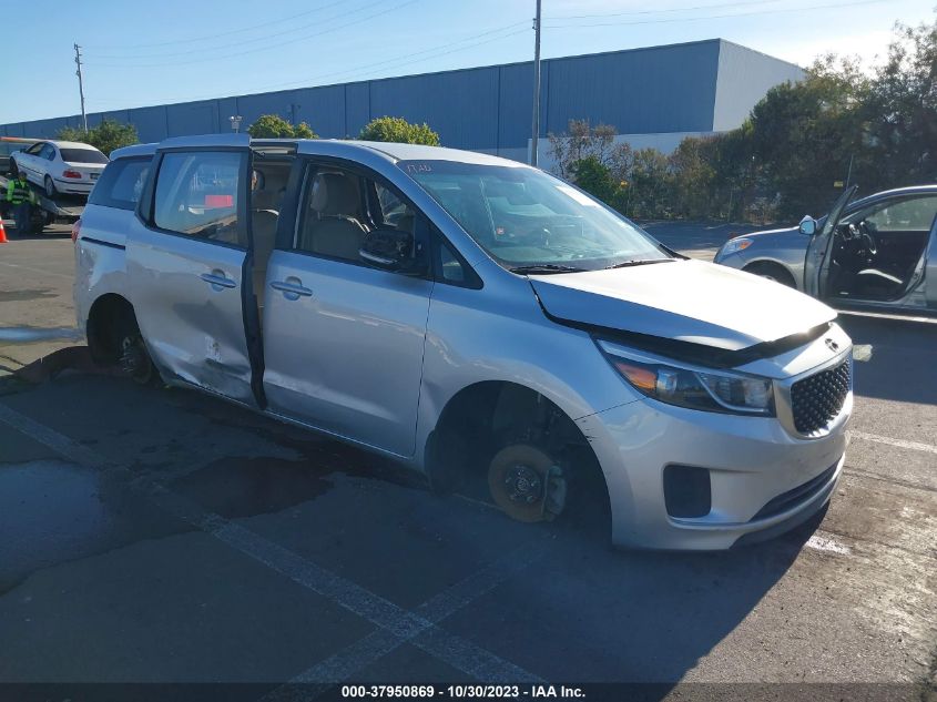 2016 KIA SEDONA L - KNDMA5C10G6183049