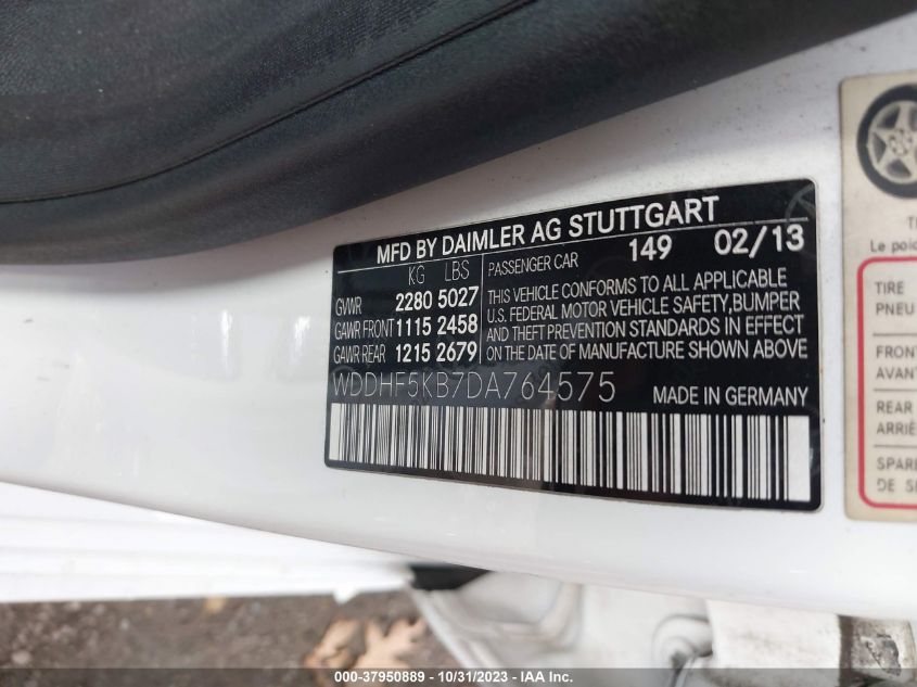 2013 MERCEDES-BENZ E 350 - WDDHF5KB7DA764575