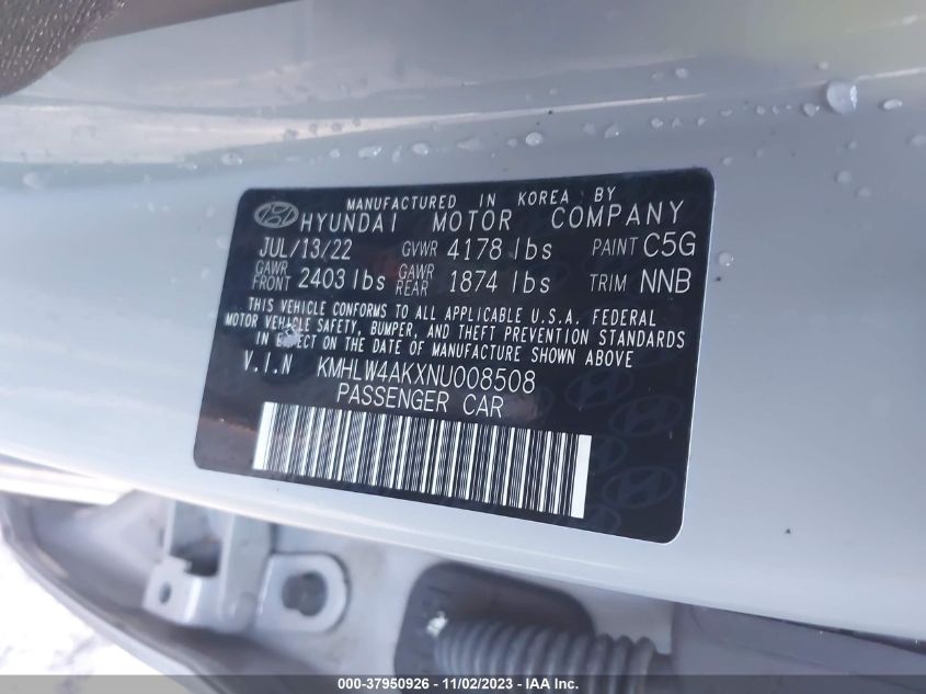 2022 HYUNDAI ELANTRA N - KMHLW4AKXNU008508