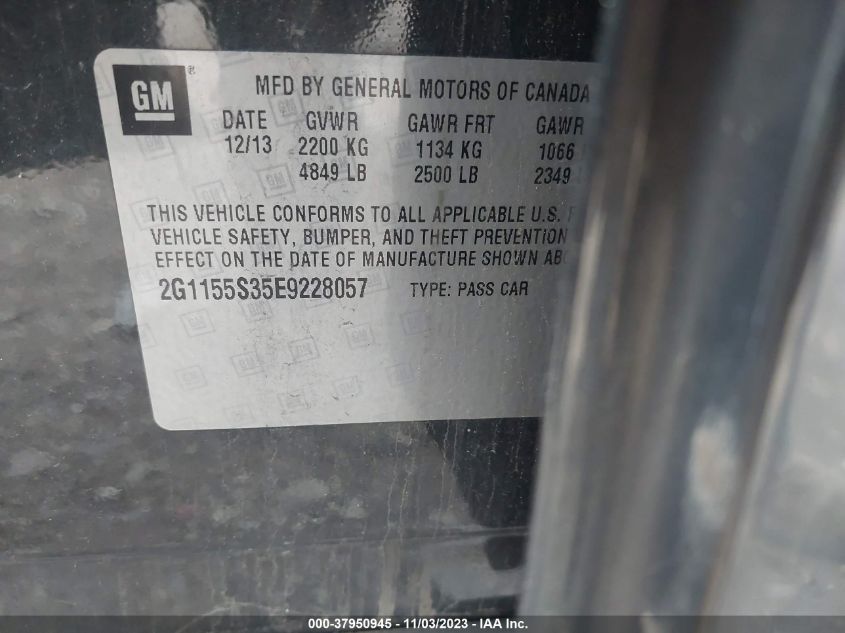 2014 CHEVROLET IMPALA LTZ - 2G1155S35E9228057