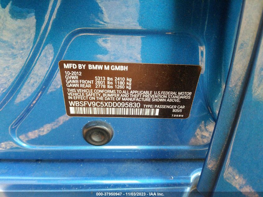2013 BMW M5 - WBSFV9C5XDD095830