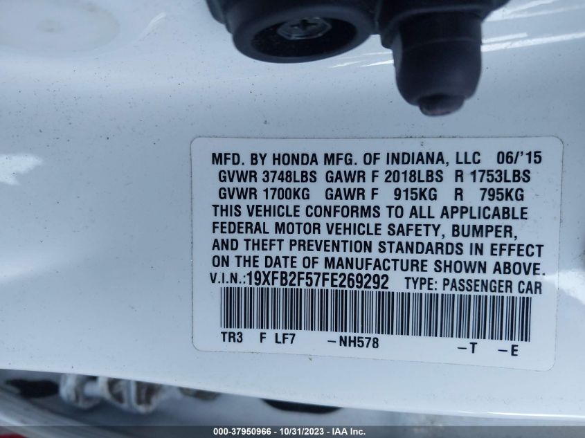 2015 HONDA CIVIC LX - 19XFB2F57FE269292